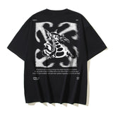 Off White T Shirts OW Dragon Arrow Print Crew Neck Pullover Short Sleeves