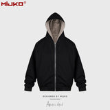 MIJKO Men Jacket Double-Sided Hooded Jacket
