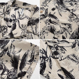 Men Shirts Short Sleeve Flower Shirt Men's Summer Shirt