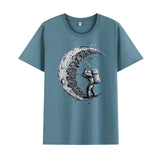 Basketball Sports T Shirt Summer Short-Sleeved T-Shirt Male Handsome Loose Student Nasa Astronaut