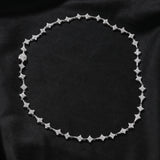 Chains Hip Hop Diamond Pointed Cone Necklace Copper hiphop Spectrum St. Valentine's