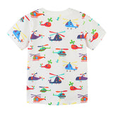 Boy T Shirt Children's Summer Clothing Knitted Cotton Children's Short-Sleeved T-shirt Cartoon round Neck Printing