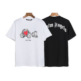 Palm Angels T Shirts Teddy Bear Printed Men's and Women's Short-Sleeved T-shirt