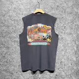 Amiri tank top lake view oil painting printing