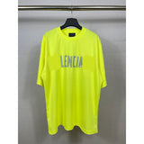 Men T-shirts Paris tape washed and worn old short-sleeved crew neck T-shirt
