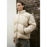 Unisex Coat Represents Stand-Up Collar Simple Coat
