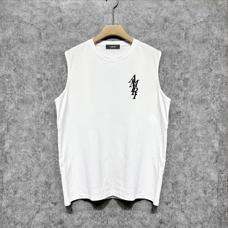 Amiri tank top with vertical overlapping letterprinting