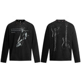 Unisex long-sleeved shirt autumretroloose