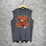 Amiri tank top oil painting flying eagle printing