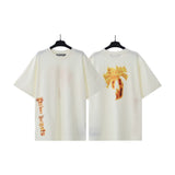 Palm Angels T Shirts Flame Palm Alphabet Short Sleeve T-Shirt