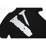 Vlone T Shirt Spring Summer Reflective Letter Crew Neck