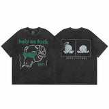 SAINT MICHAEL Vintage T Shirt Direct Spray Washing Water Old Short Sleeve