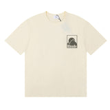Rhude T Shirts Moon Badge Printing Cotton Casual Short Sleeve Men and Women
