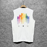 Amiri tank top gradient splash paint printing