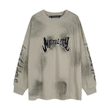 Unisex long-sleeved shirt wasteland style patch embroider