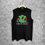 Amiri tank top cartoon colorful snake printing