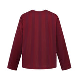 Unisex long-sleeved shirt autum badge v neck