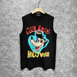 Amiri tank top smoke gray wolf print