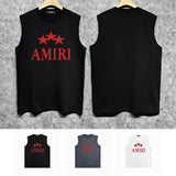 Amiri tank top red five-pointed star printing