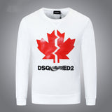 Dsq2 Hoodie DSQ Lian D2 Clover Printed Sweater Trendy Men's Autumn and Winter