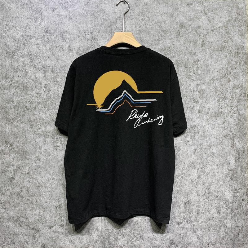 Rhude T Shirts Printed Trendy Pure Cotton