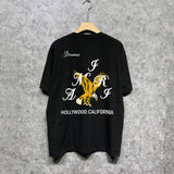 Amiri t shirts hollywood eagle printing short sleeve