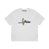 Palm Angels T Shirts Palm Angels Letter Print Short-Sleeve T-shirt Loose Half Sleeve