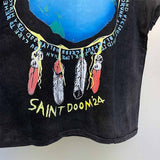 SAINT MICHAEL Vintage T Shirt Direct Spray Washing Water Old Short Sleeve