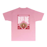Rhude T Shirts Printed Trendy Pure Cotton