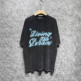 Amiri washed t-shirt - cloud letter short sleeve