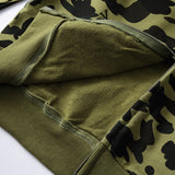 Bathing Ape Hoodie Two-Hat Camouflage Hoodie Men's and Women's Hooded Cardigan Shark Sweater Jacket