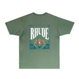 Rhude T Shirts Printed Trendy Pure Cotton