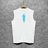 Amiri tank top with vertical overlapping letterprinting
