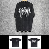 Amiri washed t-shirt chain letter short sleeves