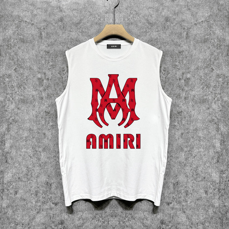 Amiri tank top cashew flower large simple logo printing