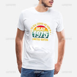 Vintage 1975 Limited Edition Men T Shirts Retro Classic