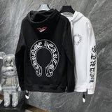 Chh Chrome Hearts Hoodie Cross Red Lips Mouth Flower Arms Horseshoe Men's and Women's Hooded Sweater