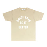 Rhude T Shirts Printed Trendy Pure Cotton