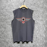 Amiri tank top flying eagle wings patch printing