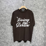 Amiri t shirts letterprinting short sleeves