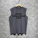 Amiri tank top hollywood font printing