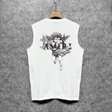 Amiri tank top angel sketch printing