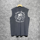 Amiri tank top hat big gray wolf printing