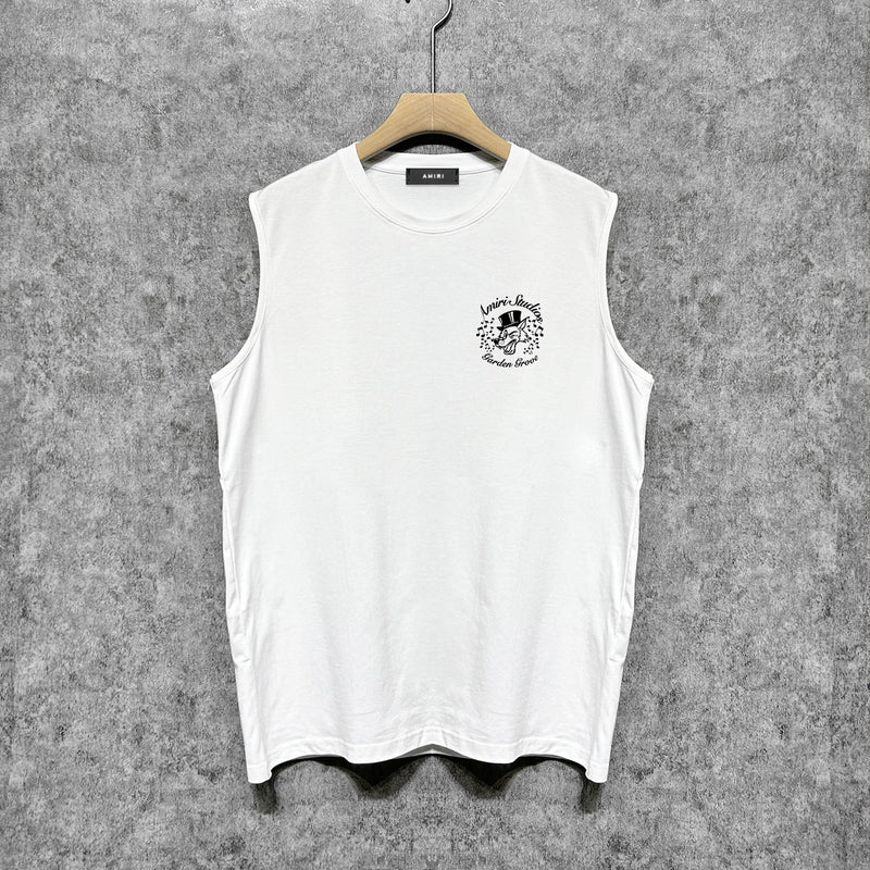 Amiri tank top hat big gray wolf printing