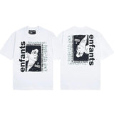 ERD T Shirts Short Sleeve Retro Slogan T-shirt Cotton