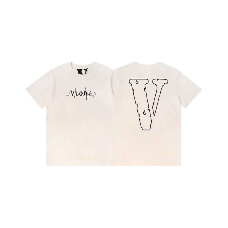Vlone T Shirt Spring and Summer Embroidery Big V Letter