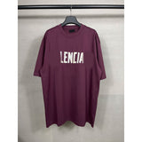 Men T-shirts Paris tape washed and worn old short-sleeved crew neck T-shirt
