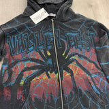 Valeforever Vale Hoodie Spider Web Print Cardigan