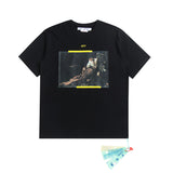 Off White T Shirts Religious Angel Oil Painting Short Sleeves