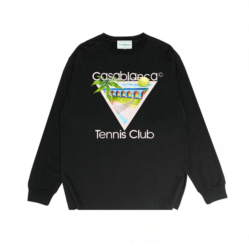 Casablanca Long sleeve T-shirt Fashion Multi-Colour Crew Neck Loose
